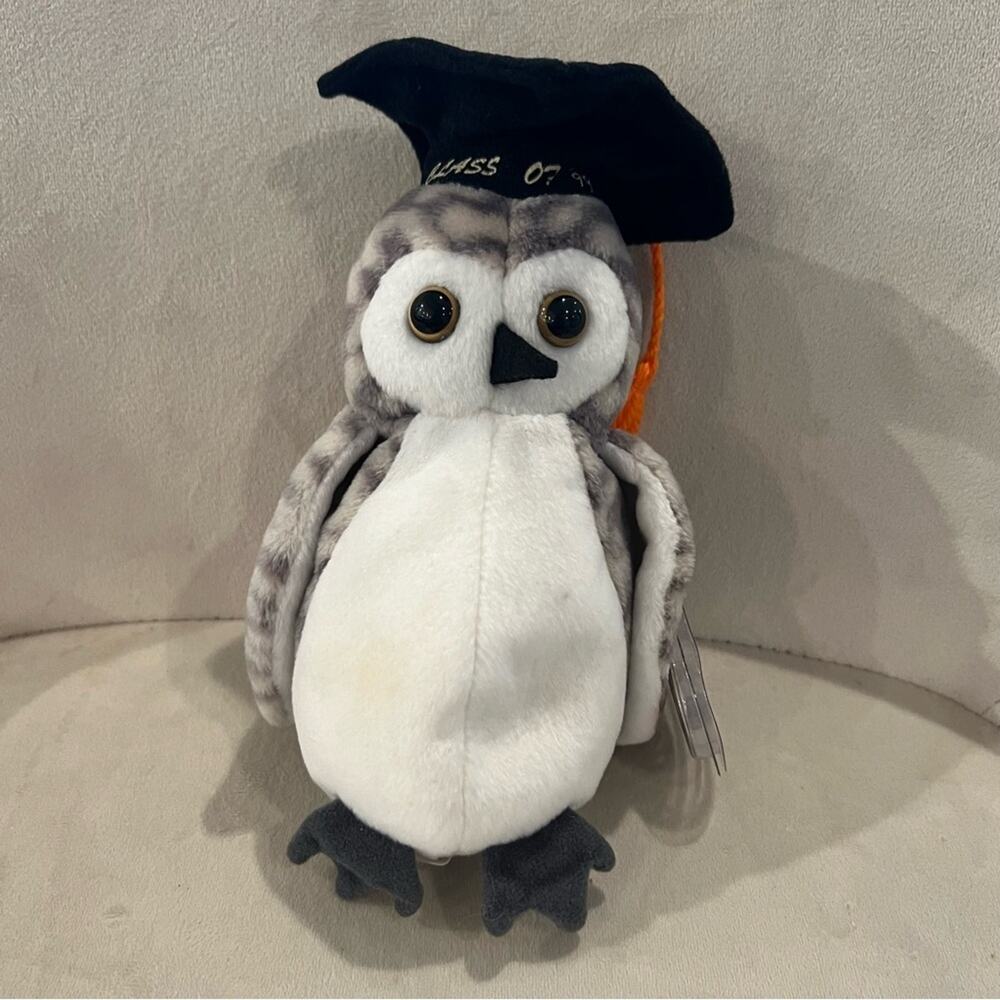 Ty Beanie Baby Wiser the Owl, NWT